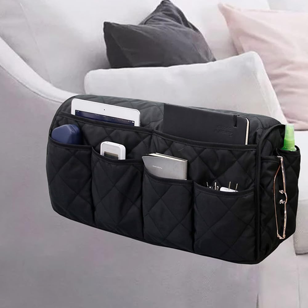 TINAYAUE Sofa Armrest Organizer Waterproof 14 Pockets Anti-Slip Couch Caddy