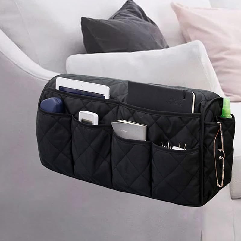 TINAYAUE Sofa Armrest Organizer Waterproof 14 Pockets Anti-Slip Couch Caddy