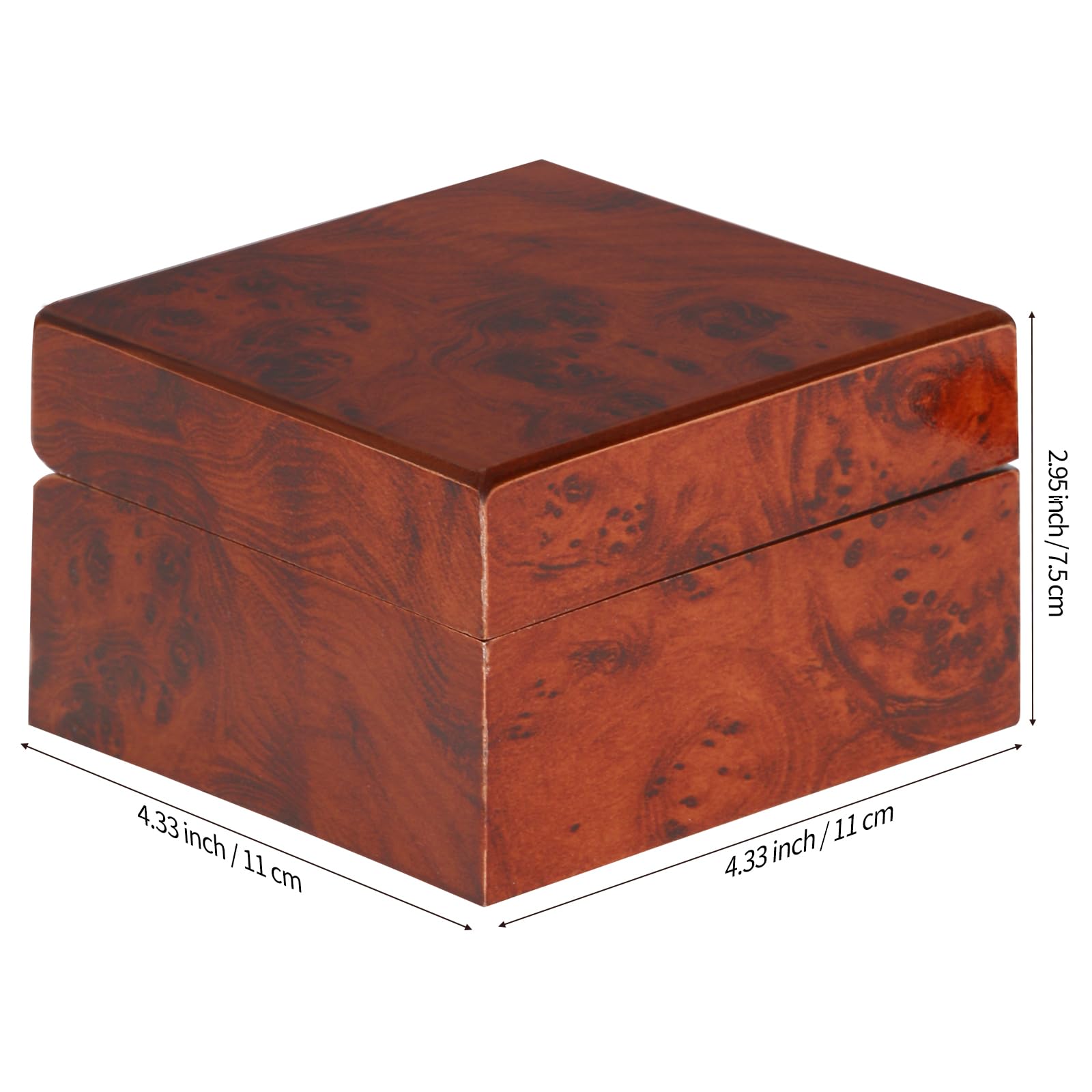 BAOPEND Wooden Single Watch Gift Box with Pillow, Wood Wristwatch Wrist Watch Case Storage Box for Christmas, Birthdays, Anniversary (Wood Color A)