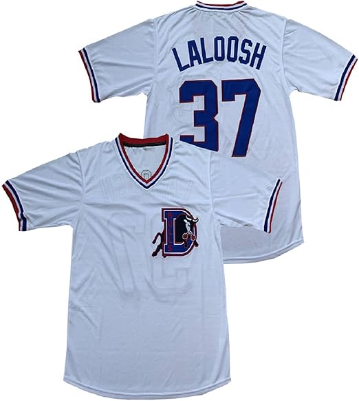 Amazon.com: Bull Durham Nuke' LaLoosh 37 Crash Davis 8 Durham Movie Baseball Jersey White Stitch 