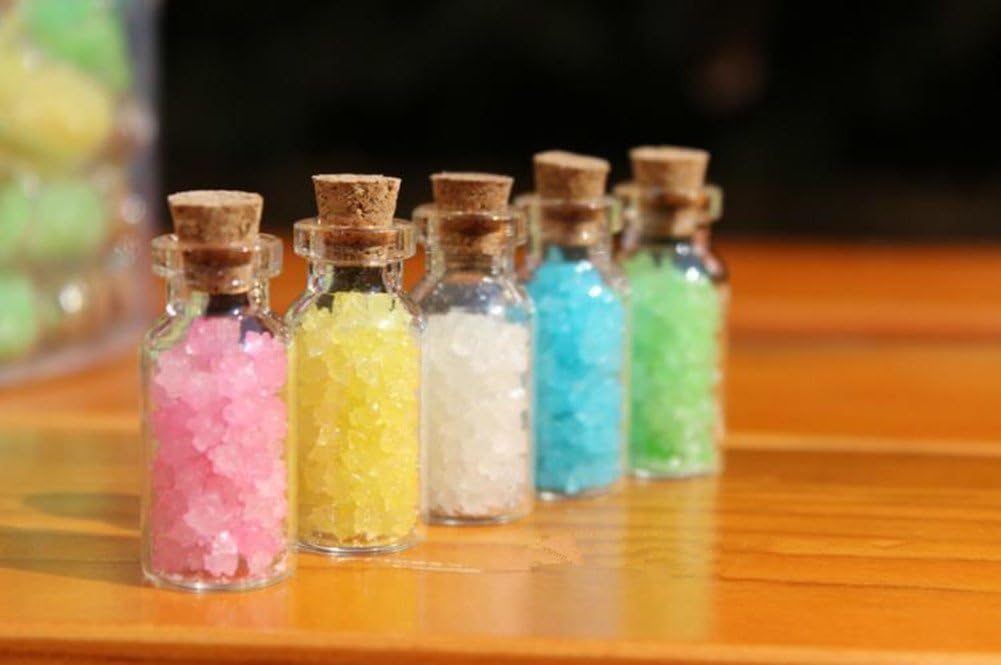 LIFECART 20pcs Tiny Empty Clear Glass Bottles Jars with Cork Stoppers - 2ml,16 * 35mm