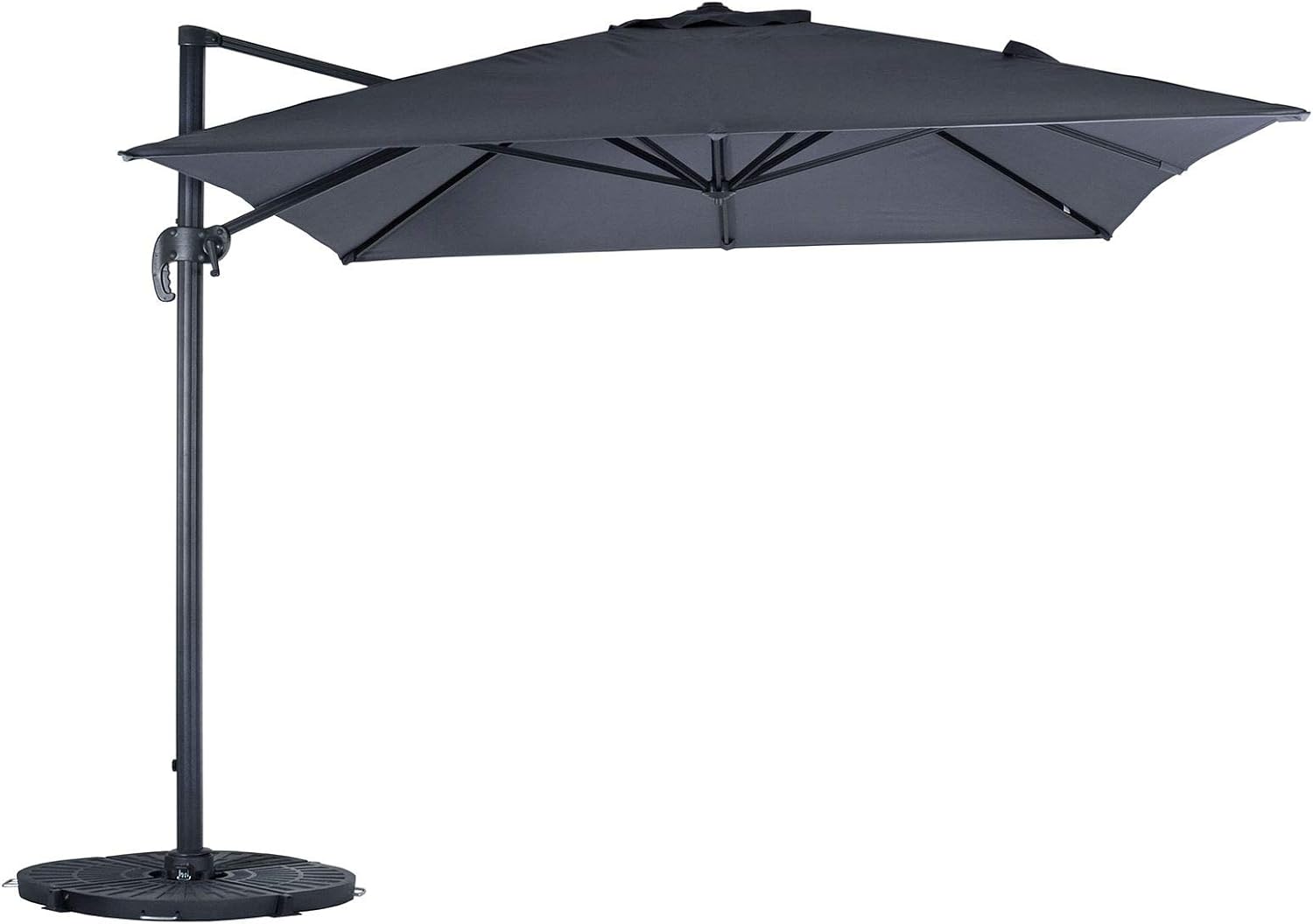 Azuma 3m Garden Parasol Roma Design Large Taupe Cantilever Sun Shade Offset Patio Crank Umbrella Bistro Style Canopy With Uv50 Protection For Summer Outdoor Dining Shelter Air Vent Cross Base Garden