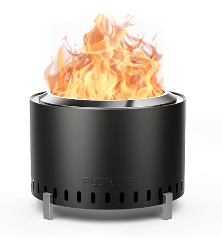 Amazon.com : Grovellis 27 inch Smokeless Fire Pit with Waterproof