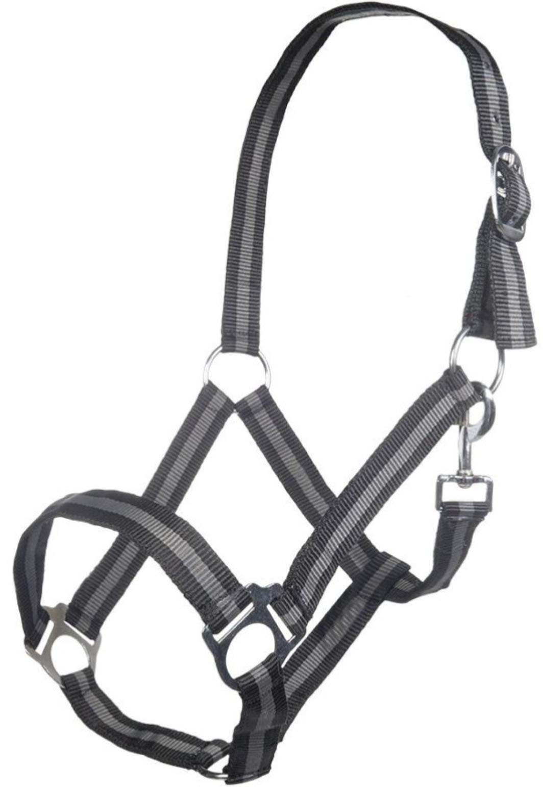 HKM Budapest Headcollar Black/Grey Thoroughbred