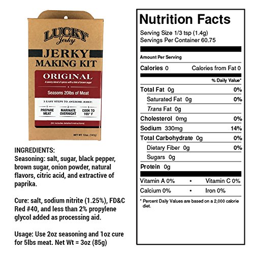 Jerky Seasoning and Cure Kit by Lucky Beef Jerky Jerky Variety Pack