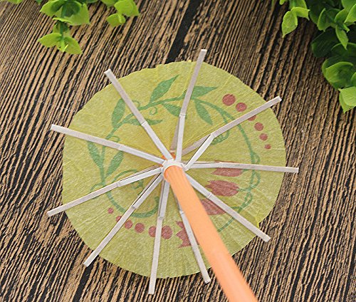 100 pcs Fruit Straws Umbrella Straws Party Disposable Straws Table Decor Tropical Drinks for Cocktail Soft Drinks Hawaiian Luau Party Supply - Thumbnail 5