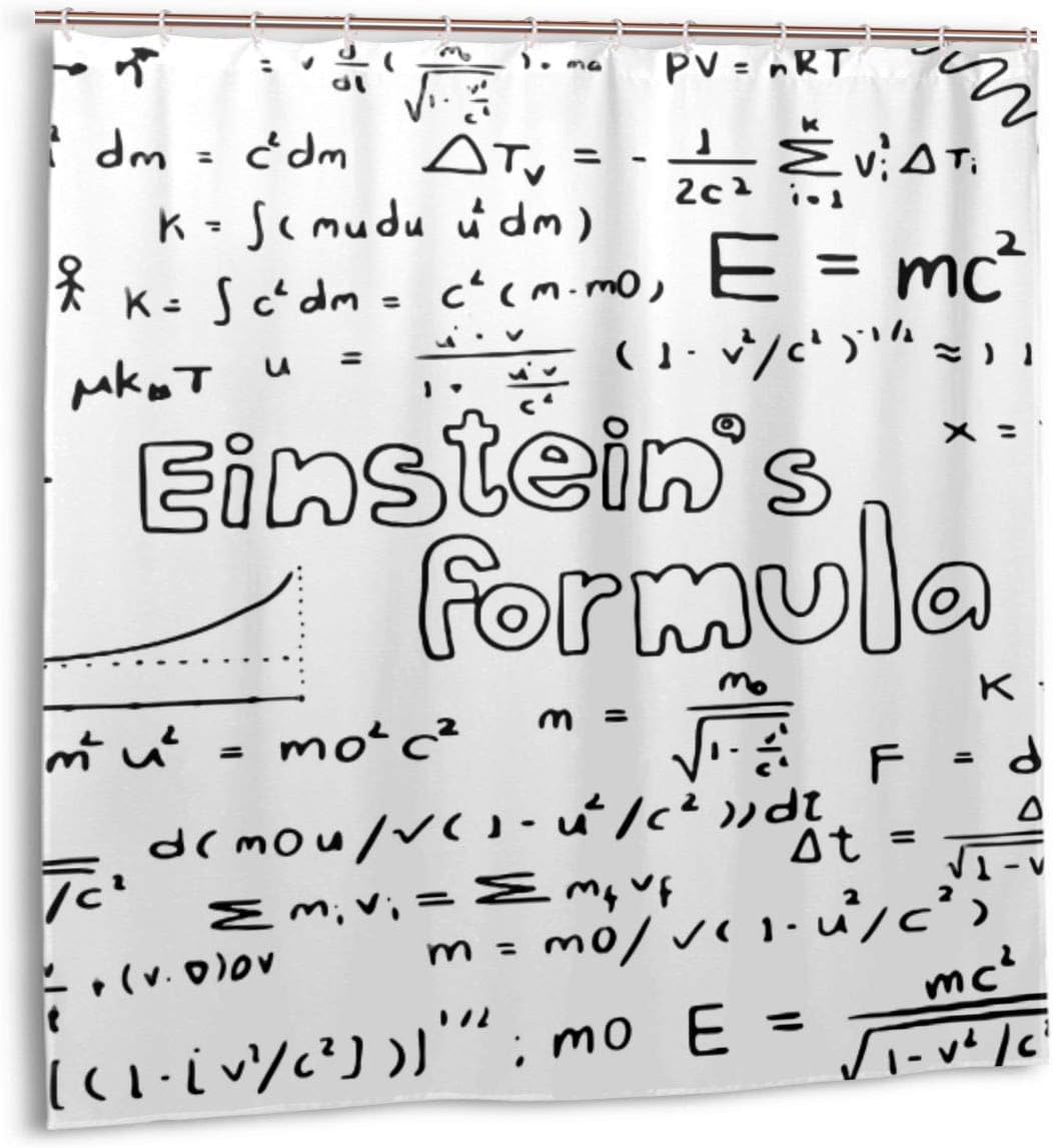 Amazon オタクオタク文化手書きスタイル物理数学数式教育 家の装飾シャワーカーテン152cmx1cm シャワーカーテン ホーム キッチン オンライン通販