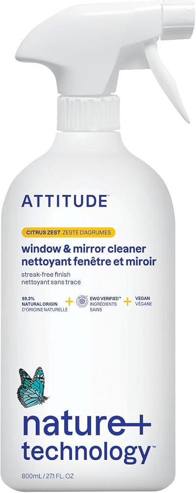 ATTITUDE Window & Mirror Cleaner EWG Verified 800 mL Citrus Scent