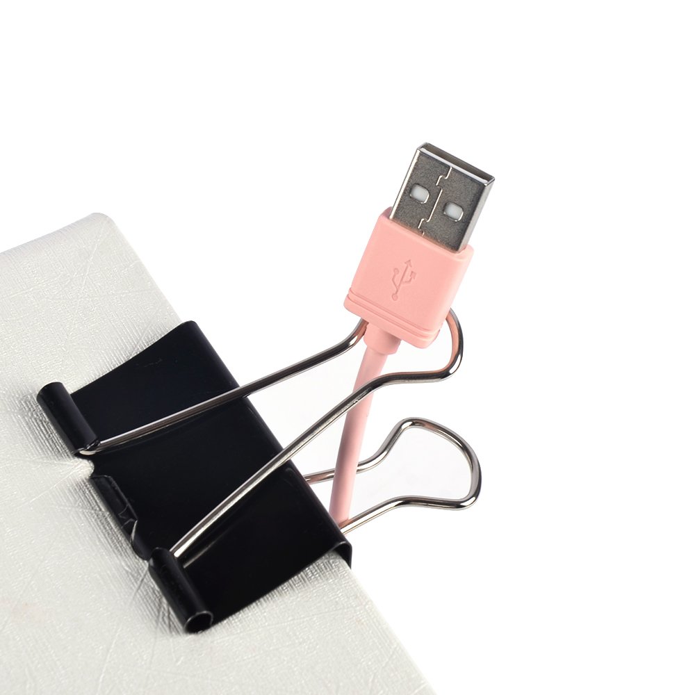 SHiZAK 28 Pcs 41mm(1.6inch) Black Binder Clips, Large Metal Office Paper Clamps for Office/School Supplies, Closing Plastic Bags, Securing Documents etc.