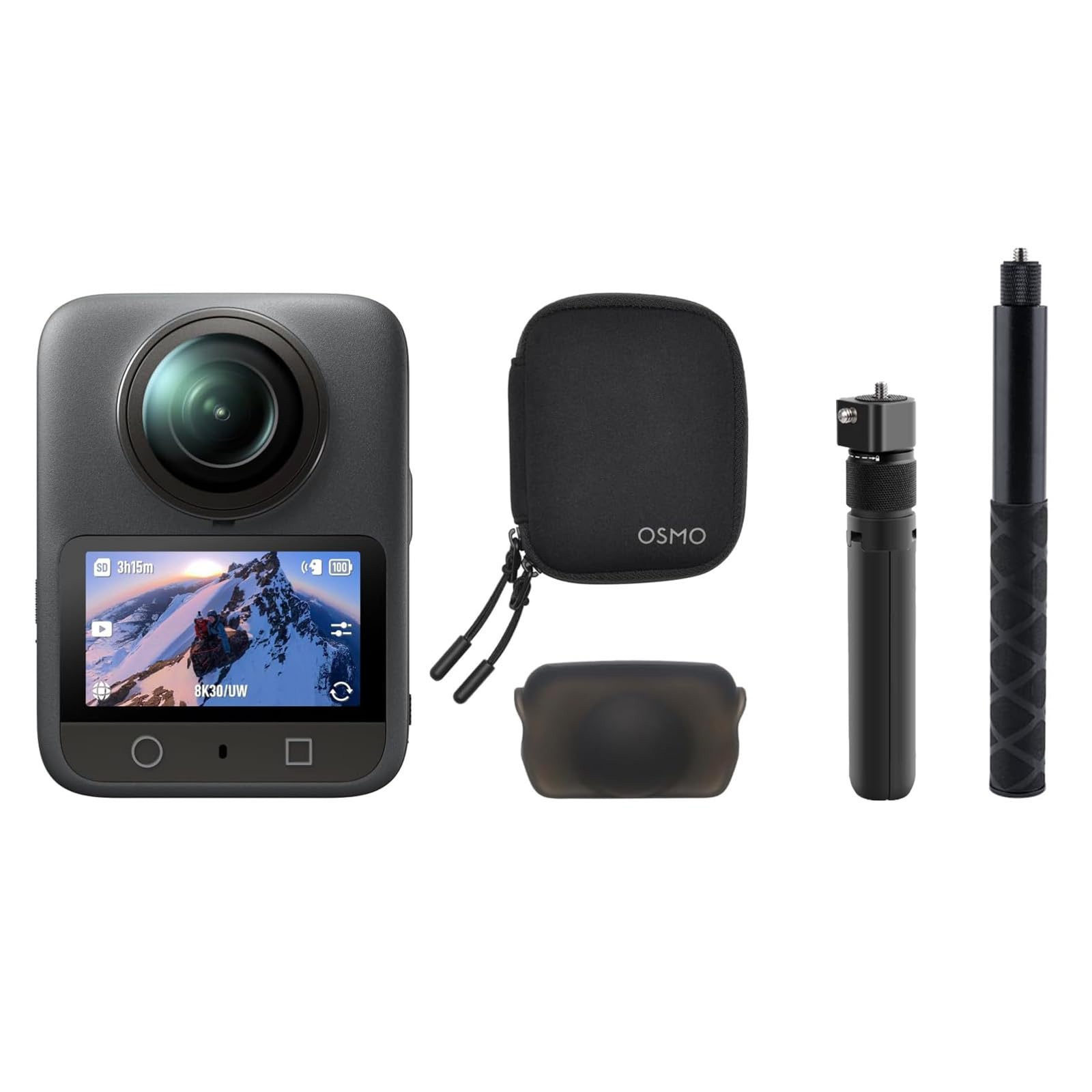 DJI Osmo 360 Vortex Combo, 360 Action Camera with 1-Inch 360° Imaging, Native 8K 360° Video, 4K/120fps & 170° Boost Video, Vortex Rotating Handle for Bullet-Time Effect