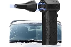 Snow Turbo Blower, 130000 RPM Mini Turbo Snow Blower for Car with Three Adjustable Wind Speeds and Dual 8000mAh Batteries, Po