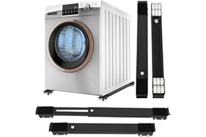 Lemtrflo Extendable Appliance Rollers for Washer and Dryer,Mobile Washing Machine Base, Wheels for Appliances Sliders,Heavy Duty Appliance Dolly,Appliance Mover for Refrigerators,Washing Machines