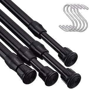 HAOYUNTE 4 Barras de Cortina Extensibles de tensión para proyectos de