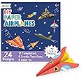 Ooly DIY Paper Airplane Book, Spring and Easter Activities for Kids, 24 Paper Planes & Stickers, Kit Includes 12 Completed, 6 Blank and 6 Color-in Planes