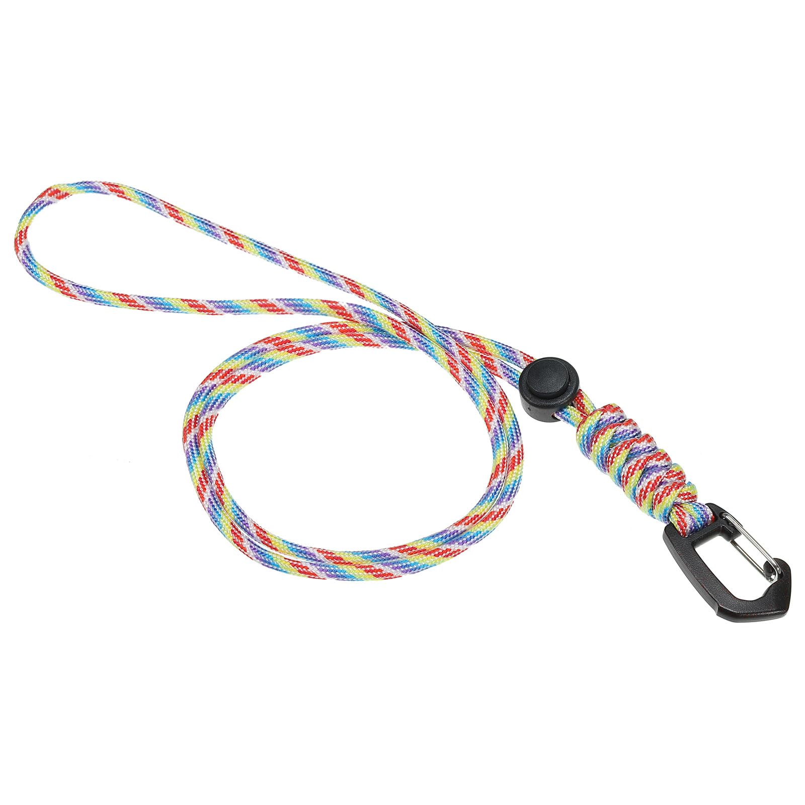 PATIKIL Badge Lanyard 18.8 Inch, Necklace Keychain Cord Metal Clasp Hook Ring Strap for Keys Whistle ID Card Badge Holder, Colorful