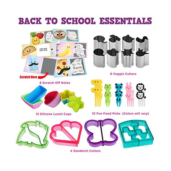 Complete Bento Lunch Box Supplies and Accessories For Kids - Sandwich Cutter and Bread Crust Shape Remover - Mini… - Image 3
