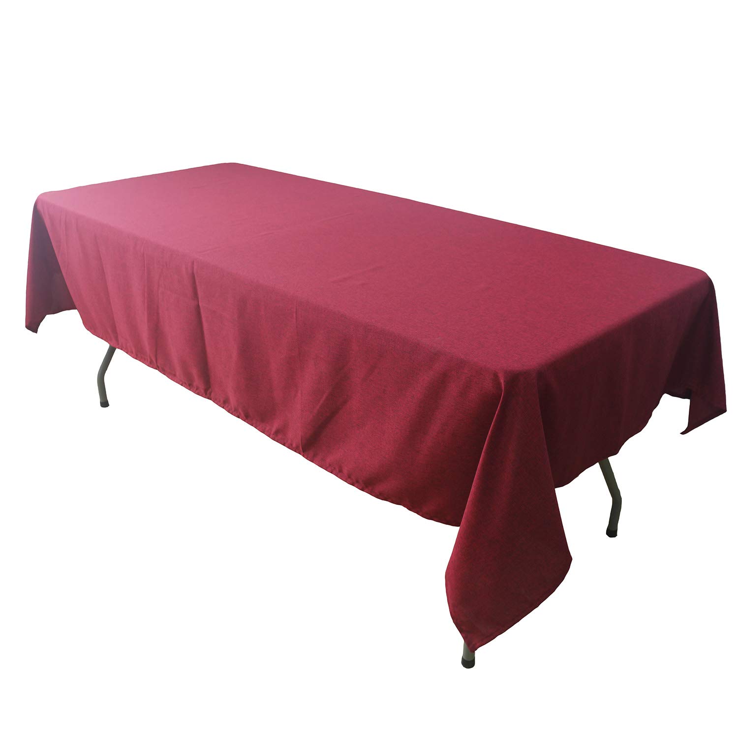 KaitatsuSen Square Polyester Fabric Tablecloth, Red, 140x140 cm