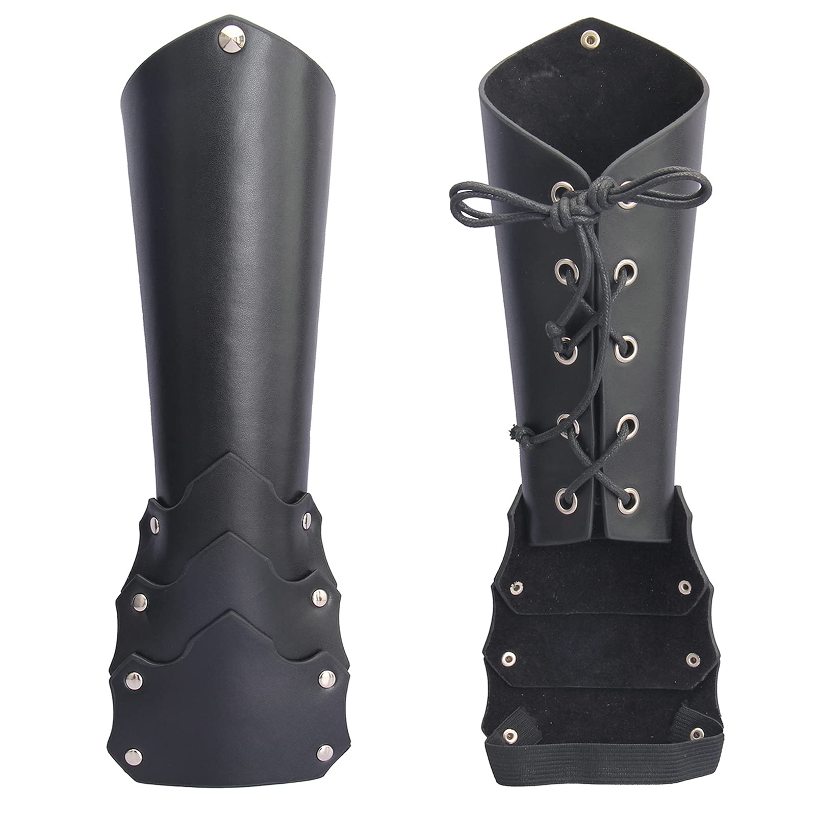 Photo 1 of **USED**Medieval Leather Gauntlet Wristband Archery Bracer Viking Wrist Guard Long Armor for Men Women