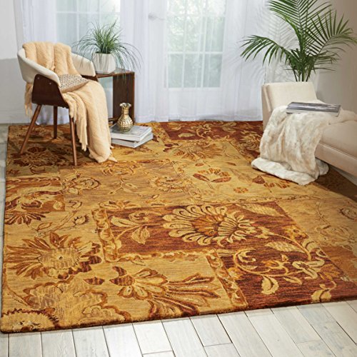 Nourison Home Jaipur Multicolor 6' x Round Area Rug - Easy Clean, Non Shedding,…