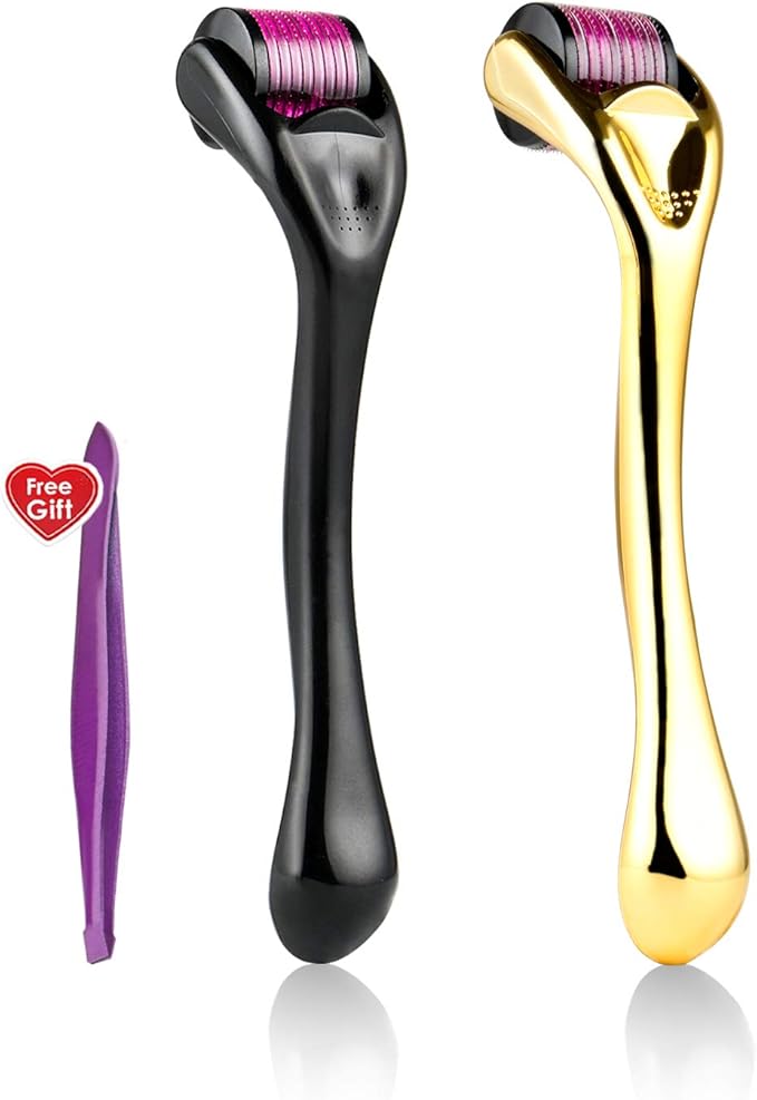 MXZONE 2 Pack Micro Roller for Face and Body 0.25mm & 0.5mm