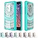 Alcatel OneTouch Fierce XL Clear Case With HD Screen Protector,AnoKe [Scratch Resistant] Colors Totem Mandala Ultra Slim Fit Acrylic Hard Cover TPU Bumper Hybrid For 5054 TM CH Mint