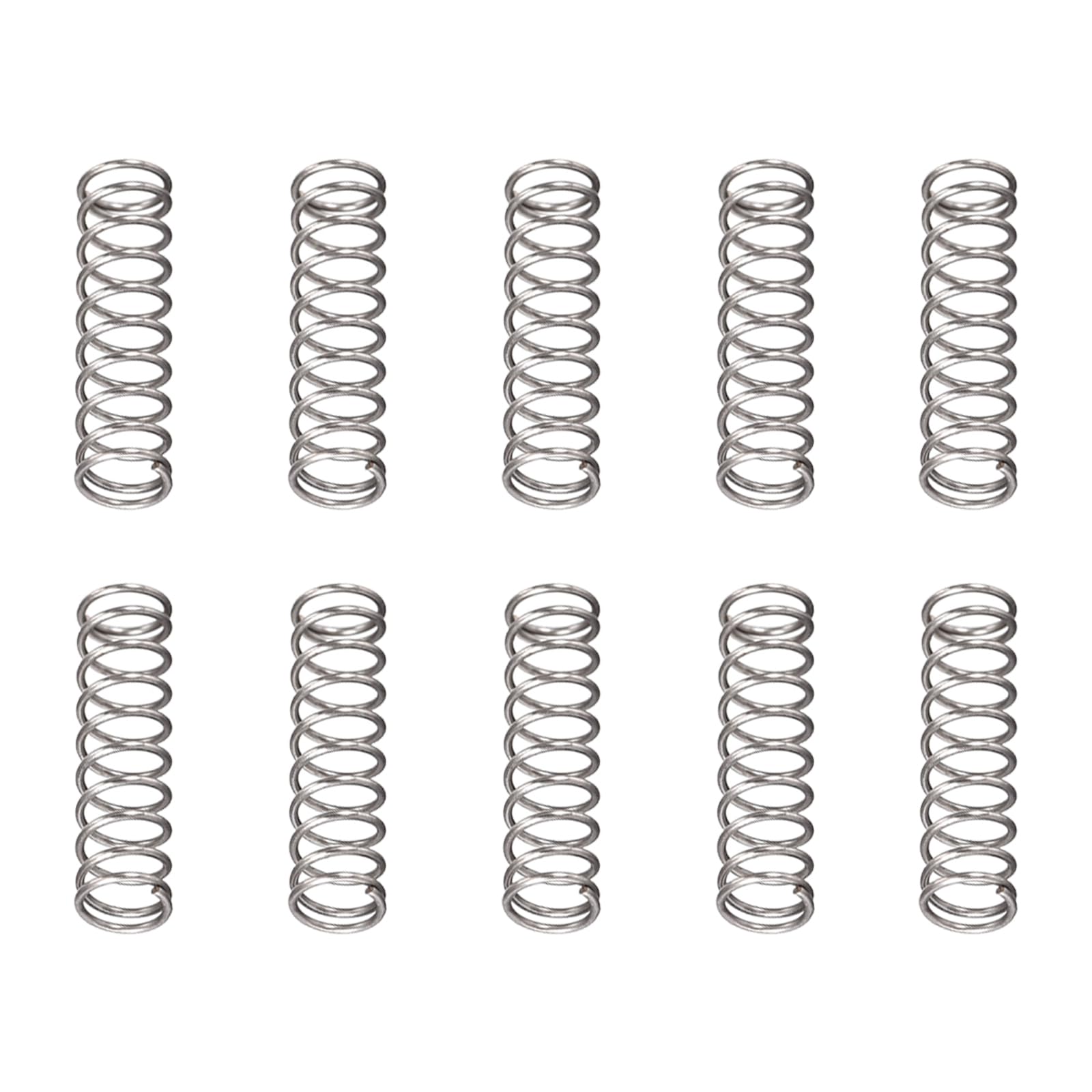 DTGN 0.4x4x15mm(DxODxL) Compression Spring - 30Pack - Good for Machinery - Spring Steel Extension Spring - Gray