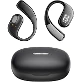 MINISO MS223 Open Ear Bluetooth 6.0 AI Translation Earbuds with Ear Hooks | LED Digital Display, HiFi Sound, ENC Noise Cancelling Mic, 40H Playtime, 165-Languages Translator for Travel Workout Commute