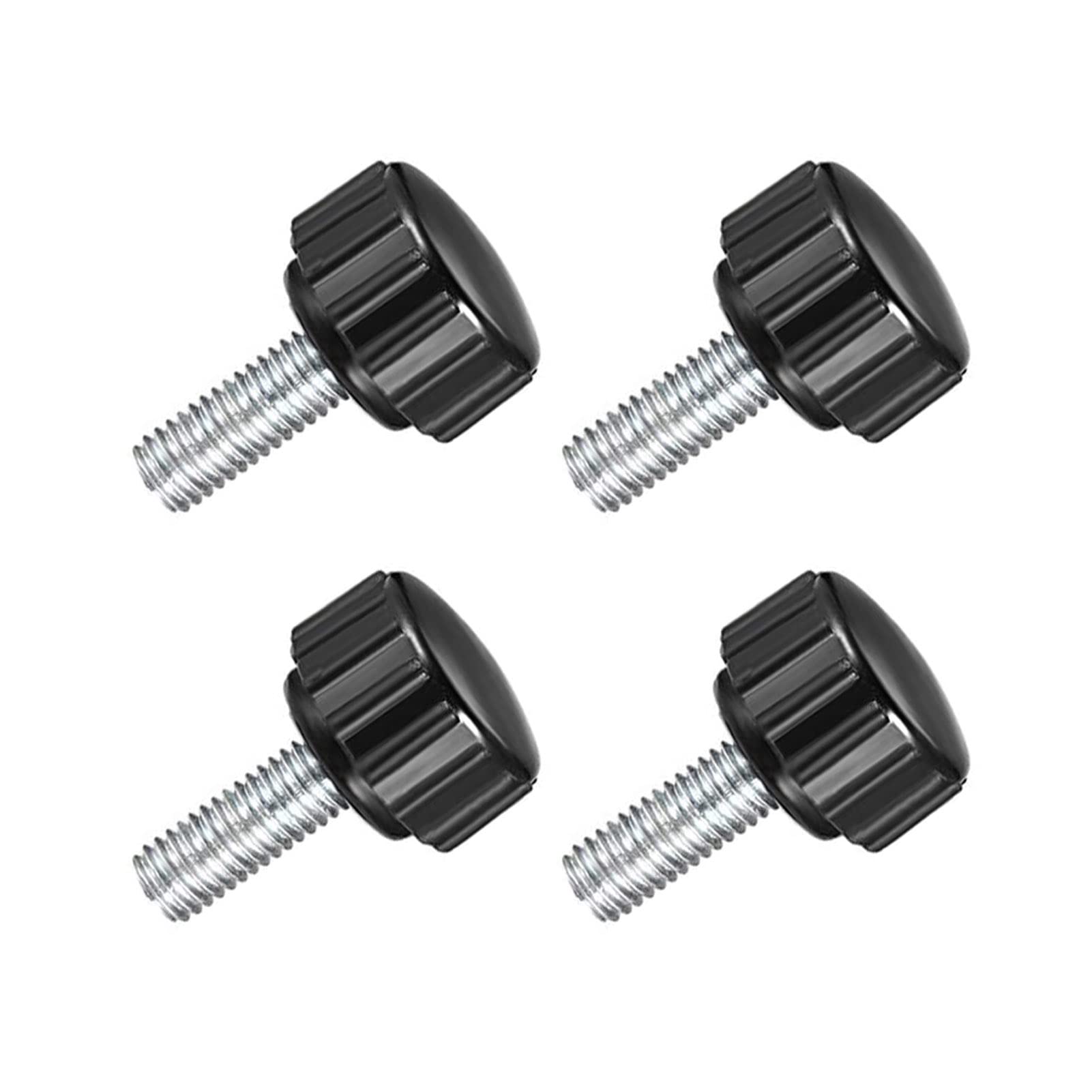 TA-VIGOR 4Pcs M5 x 15mm Male Thread Knurled Clamping Knobs Grip, 16mm Dia Carbon Steel Thumb Screw Clamping Handle Bolt with Thermoset Plastic Knobs