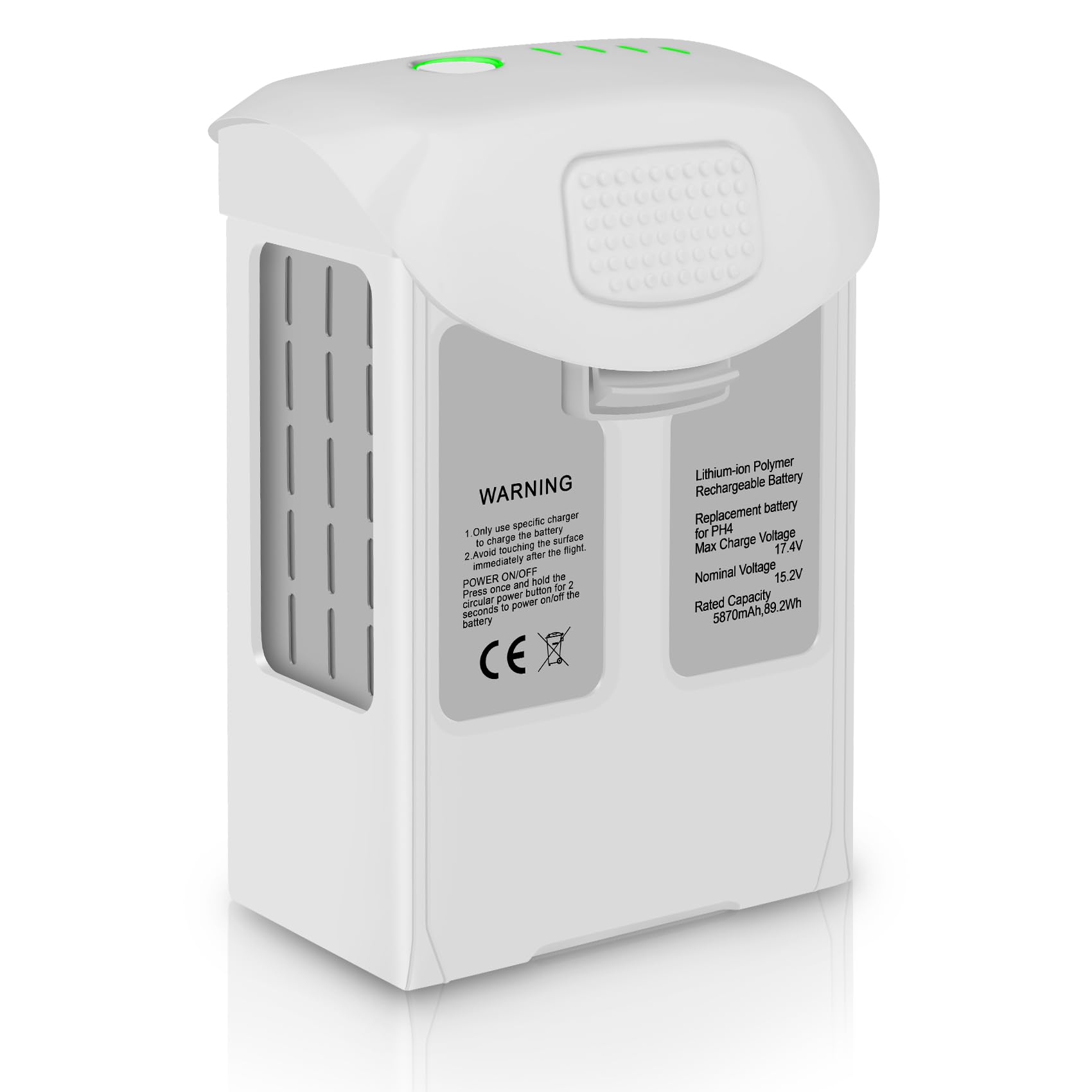 COOLSHOW Phantom 4 Series(5870mAh 15.2V)1 Pack LiPo Intelligent Flight Replacement Battery Compatible with DJI Phantom 4,Phantom 4 Pro,Phantom 4 Pro V2.0,Phantom 4 Pro Plus,Phantom 4 Advanced