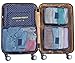 Packing Cubes,Mossio 7 Set Travel Organizers Waterproof Storage Bags for Trip Navy Circle