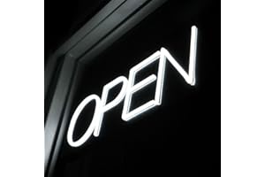 NEONAWALL Open Signs for Business 12V/2A Ultra Bright LED Neon Open Sign 16 Inch Lighted Open Sign Electric Light Up Open Sign for Business Storefront Window Glass Door Retail Shop Store Bar Salon