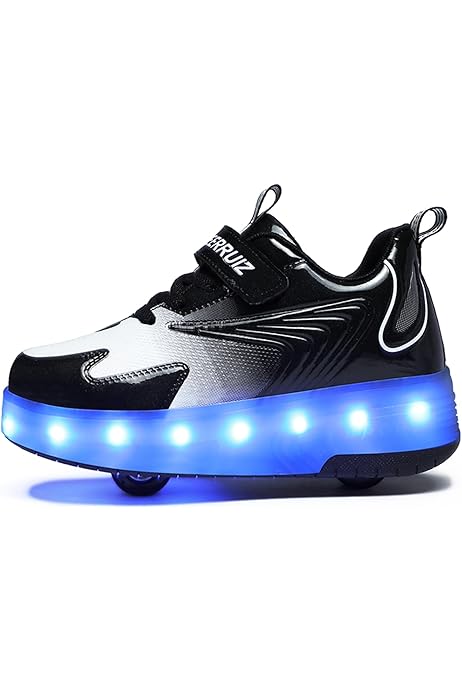 Skechers Niño Axcer USB Recargar LED Luces Skateboarding Zapatos - Main Image