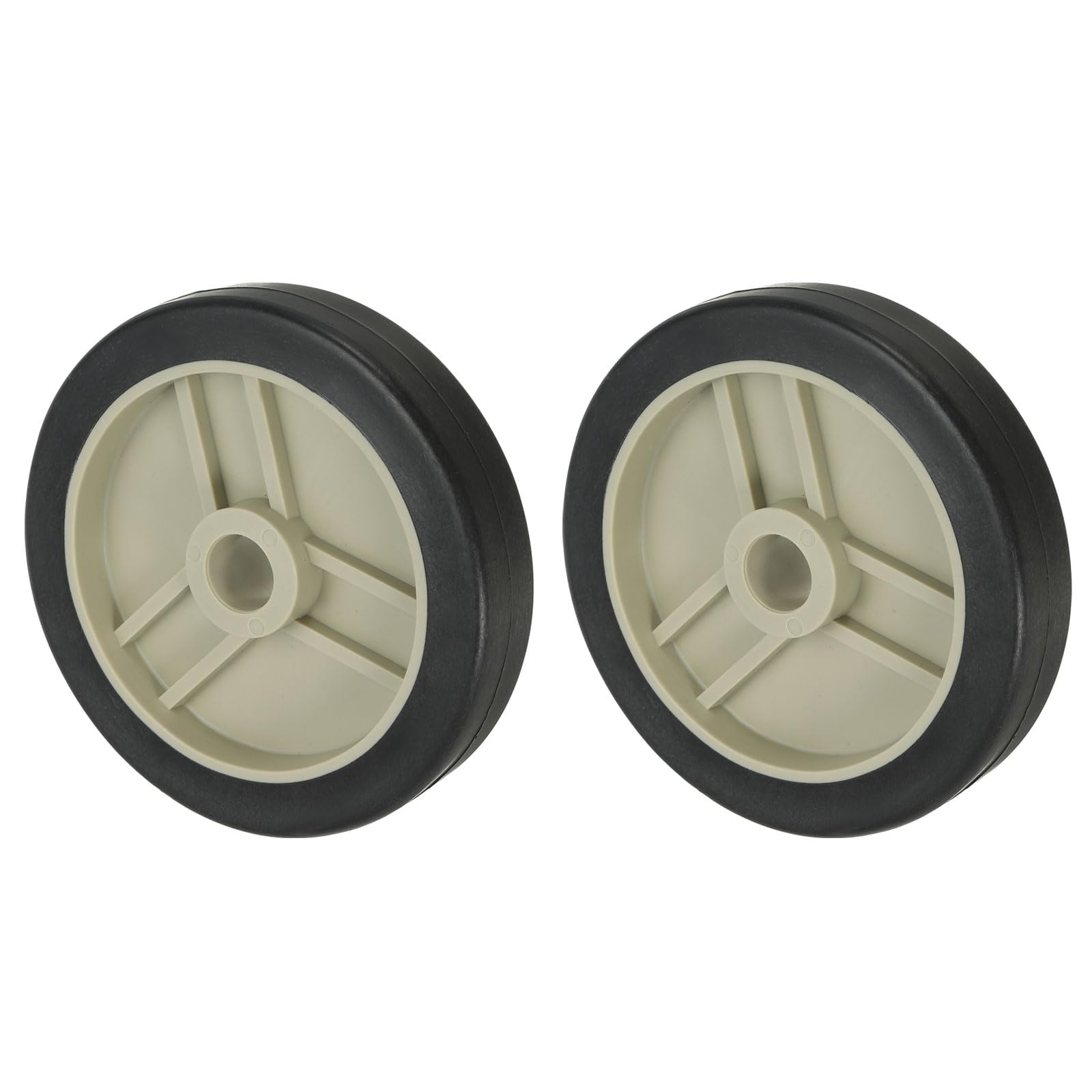 PATIKIL 5" Air Compressor Wheels, 2 Pack Universal Air Compressor Wheel Replacement Part with 0.6" Dia. Hole for Easy Mobility, Beige