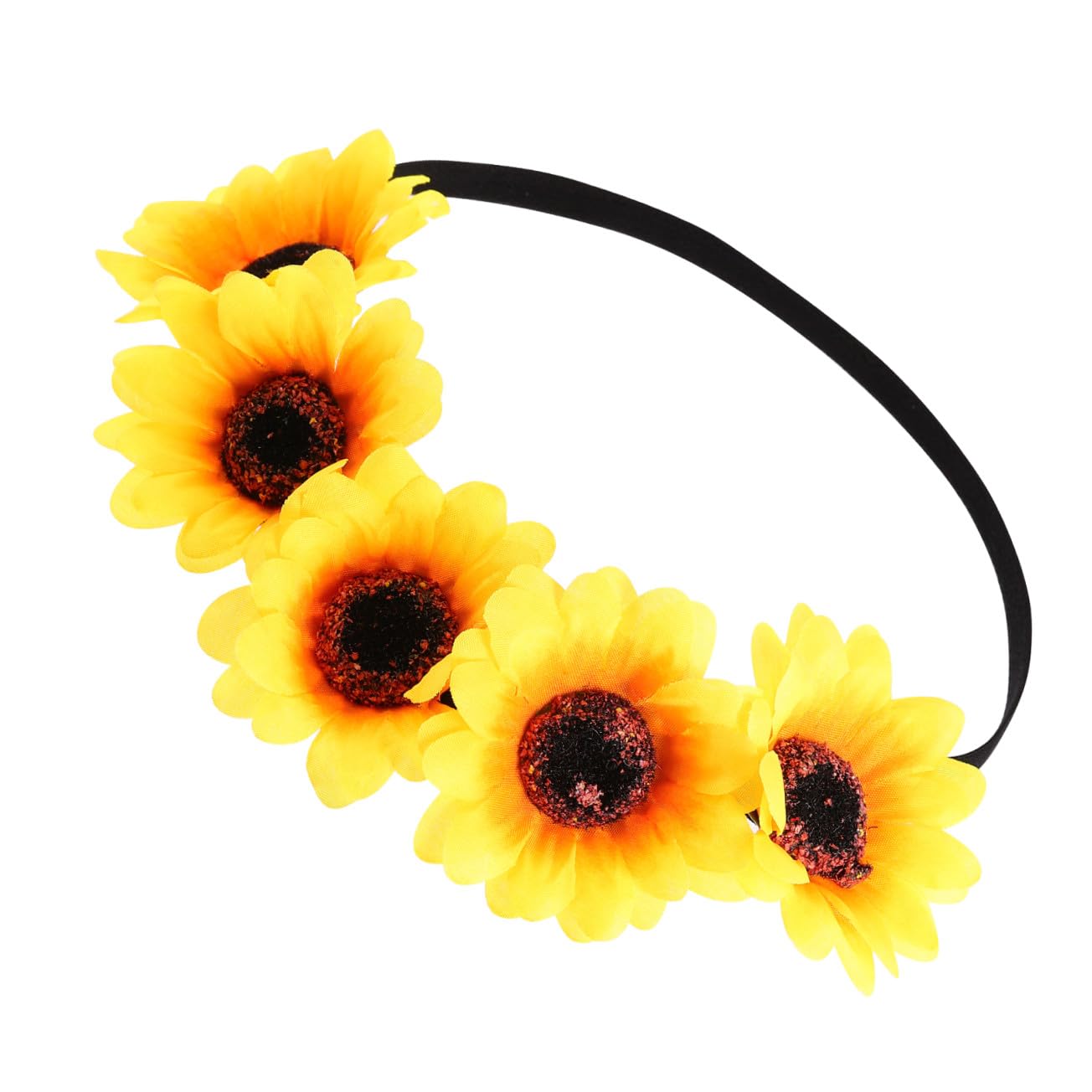 Lurrose Sunflower Headband Elastic Hair Band Women Headwrap Creative Stylish Hair Accessories Elegant Girls Headwear