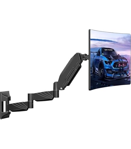 Amazon.com: Flat Panel Dual Vertical Monitor Arm Wall Mount