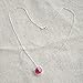 Red Rose Real Flower Glass Ball Pendant 925 Sterling Silver Chain Necklace