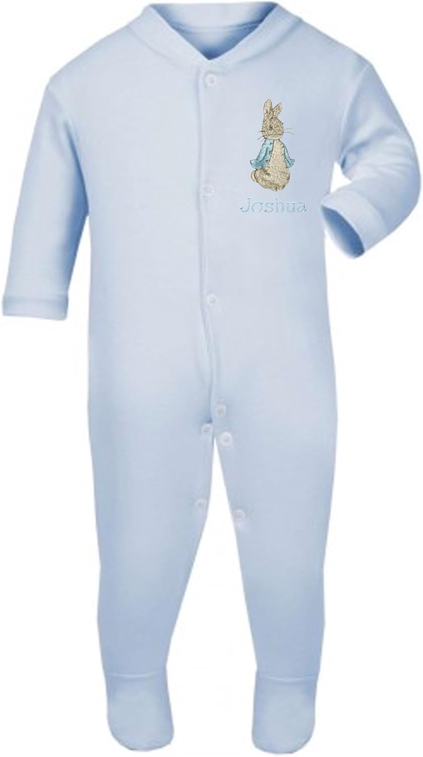 peter rabbit baby sleepsuit