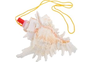 Generic Natural Conch Shell Whistle Decorative Horn with Soothing Melodious Sound Unique Seashell Design for