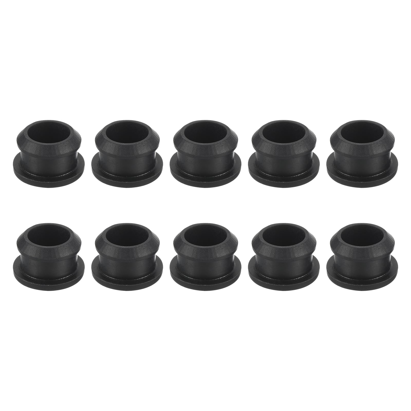 Rebower Snap in Locking Hole Plugs Rubber Panel Seal Cover Drilled Silicone Caps, [for Kitchen Rubber, Waterproof Sealing Plugs] - 17mm/0.67in/Black/10Pcs