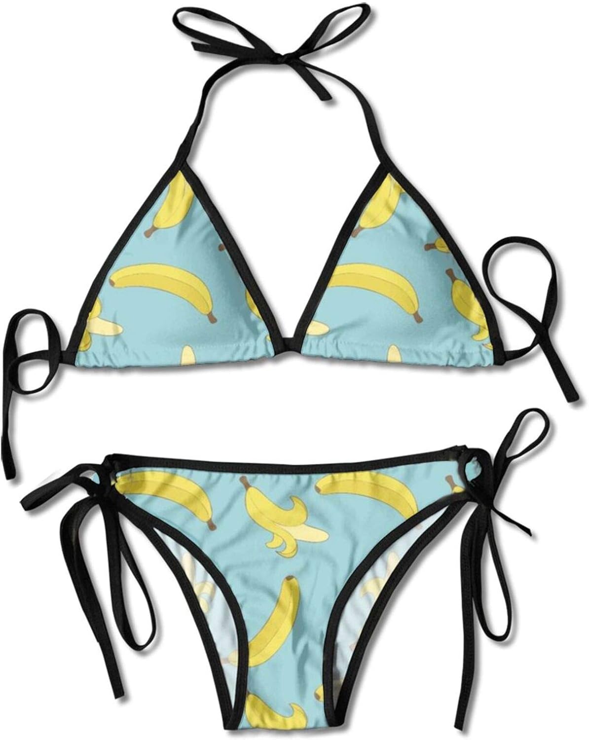 Banana Women's Sexy Triangle Bikini, Adjustable Triangle Tie Side