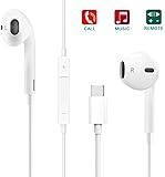 Yxflz Portable USB C Headphones Digital HiFi Stereo Type C Earbuds USB C Earphones Sports Headsets with Mic & Volume Control Compatible with Google Pixel 3/2/XL, Samsung,Motorola,Huawei