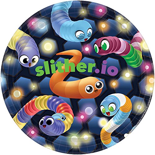 Slither.io Paper Dinner Plates (8 ct)