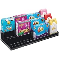 mDesign Large Plastic Adjustable, Expandable Kitchen Cabinet, Pantry, Step Shelf Organizer/Spice Rack with 3 Tiered…