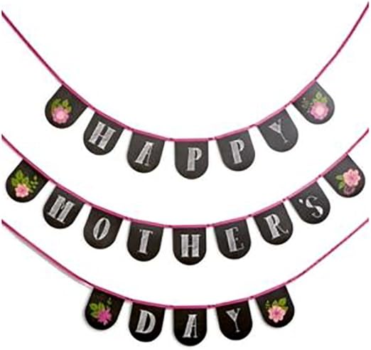 Amazon Com Bell Curfew Happy Mother S Day Party Banner Black