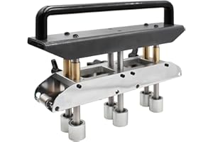 SANPYL 3-Station Edge Roller for Bending Metal Roofing Materials at 0-90° Angle, Large Radius Sheet Metal Bead Roller Bender for Making 1/2-5in (13‑130mm) Bending