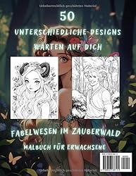 Fabelwesen im Zauberwald Malbuch für Erwachsene