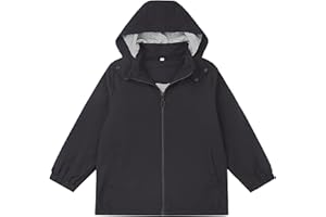 EIGIOO Toddler Waterproof Rain Jacket Lightweight Soft Lining Kids Windbreaker Boys girls Outdoor Raincoat