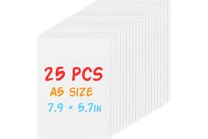REGUICORP 25 Pieces Shrinky Dink Sheets Kit, 7.9 X 5.7-inch Shrink Paper Shrink Art Paper, Shrinky Dink Paper Suitable for Bracelet Key Chain DIY Production