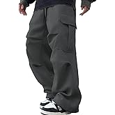 ZAFUL Men's Casual Cargo Pants Hiking Pants Workout Drawstring Jogger Sweatpants Athletic Pants Pocket