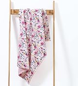 CREVENT Floral Baby Blanket 75x100cm Dotted Backing Soft Plush Receiving Crib view 3
